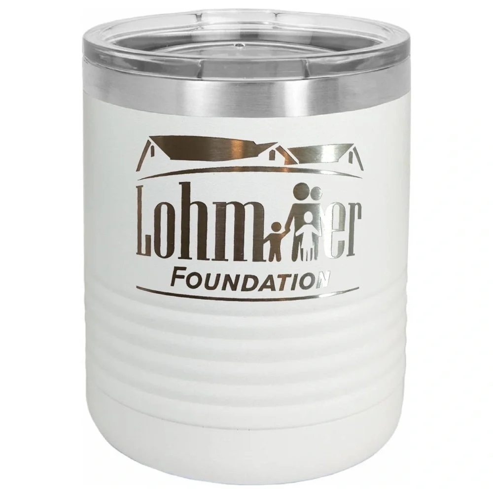 White 10oz. Polar Camel Tumbler with Clear Lid